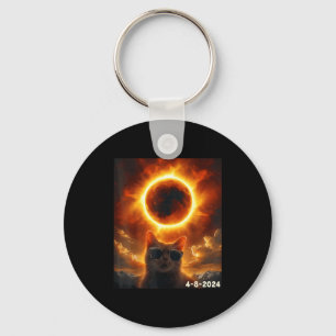 Wearing Shirt Cat Sunglasses Selfie Total Solar Key Ring