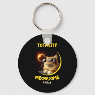 Wearing Shirt Solar Eclipse Cat Solar Eclipse Key Ring