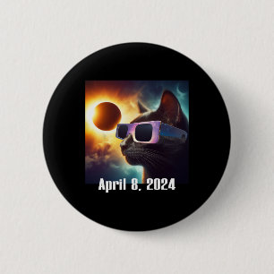 Wearing Solar Glasses Eclipse Colourful Pop Cultur 6 Cm Round Badge