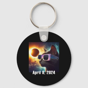 Wearing Solar Glasses Eclipse Colourful Pop Cultur Key Ring