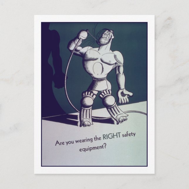 Wearing the Right Protection? Postcard (Front)