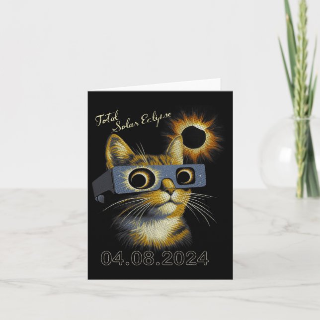 Wearing Total Solar Eclipse Gles 2024  Card (Front)