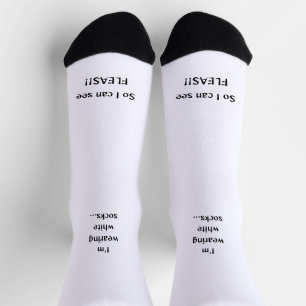 "Wearing White Socks To See The Fleas" Crew Socks