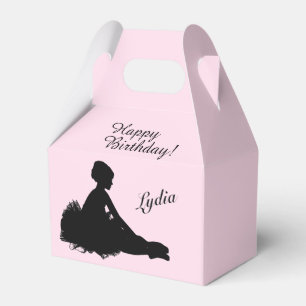 Weary Ballerina Personalised w Name Pink Favour Box