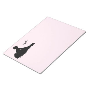 Weary Ballerina Personalised w Name Pink Notepad
