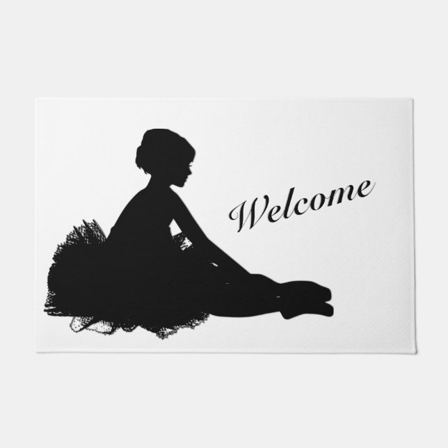 Weary Ballerina Welcome Doormat (Front)