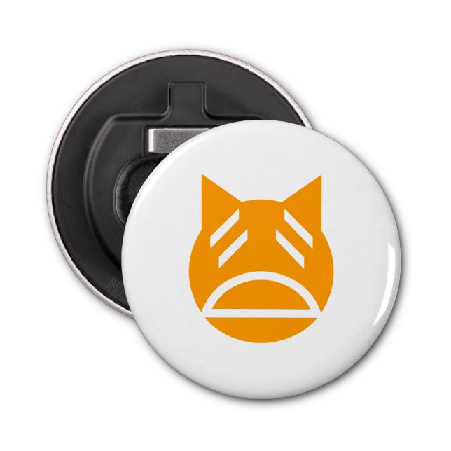 Weary Emoji Cat Bottle Opener (Front)