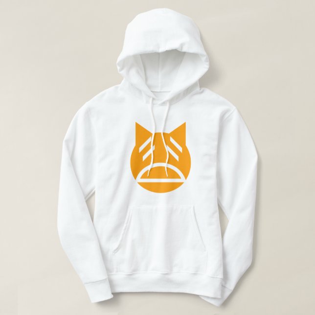 Weary Emoji Cat Hoodie (Design Front)