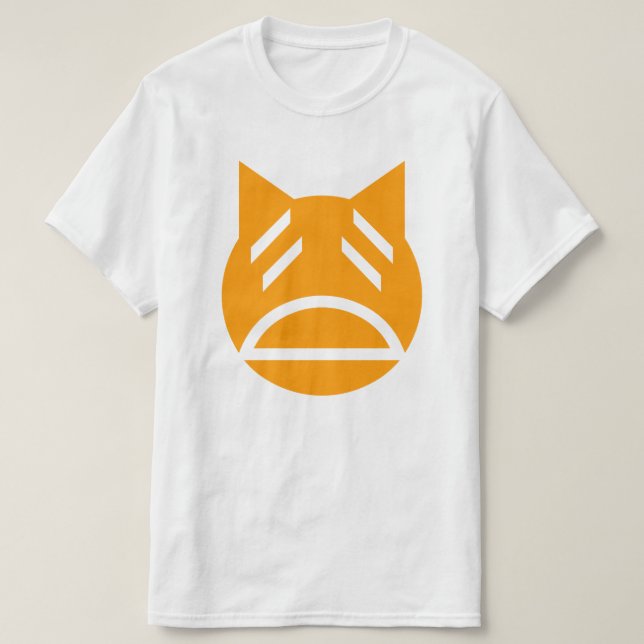 Weary Emoji Cat T-Shirt (Design Front)