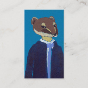 Weasel art for business weasels! In suits. Card