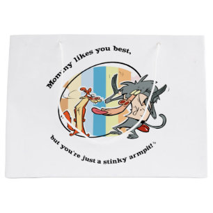 Weasel & Baboon "Mummy Likes You Best" Large Gift Bag