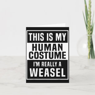 Weasel Costume Shirt for a funny halloween top Card