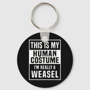 Weasel Costume Shirt for a funny halloween top Key Ring