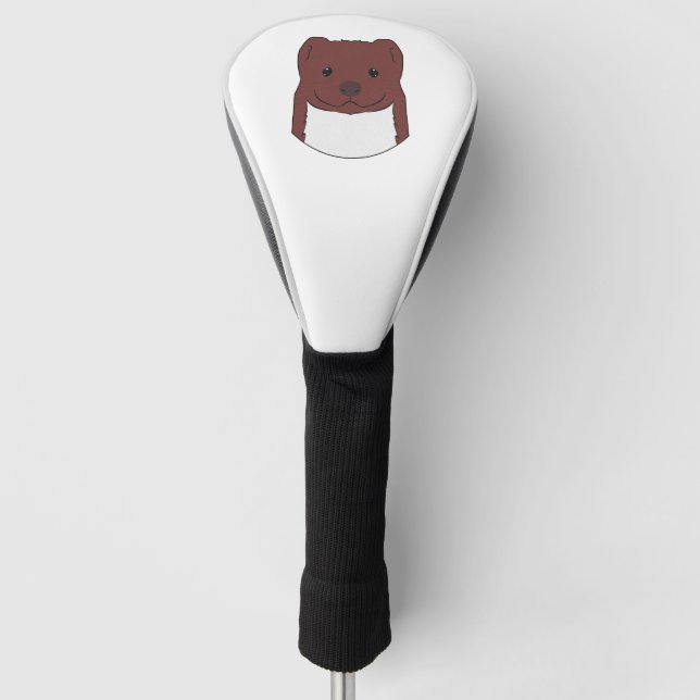 Weasel Face Golf Head Cover (Front)