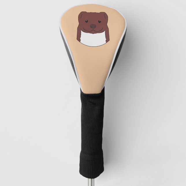 Weasel Face Golf Head Cover (Front)