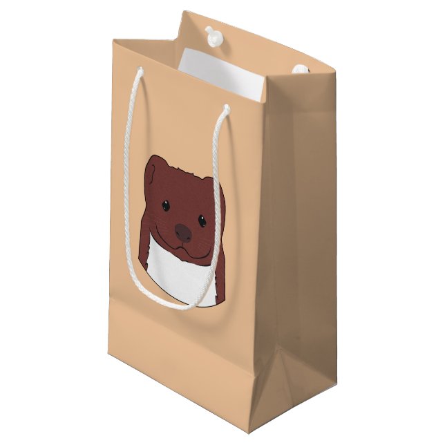 Weasel Face Small Gift Bag (Front Angled)