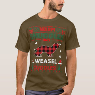 Weasel Lovers Xmas Gifts Cute Weasel Christmas Ugl T-Shirt
