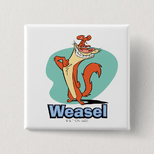 Weasel Proud Character Graphic 15 Cm Square Badge