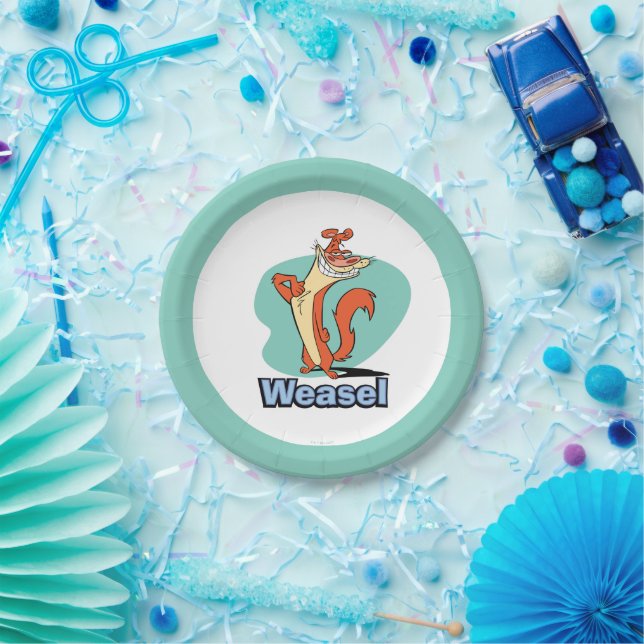 Weasel Proud Character Graphic Paper Plate (Party)