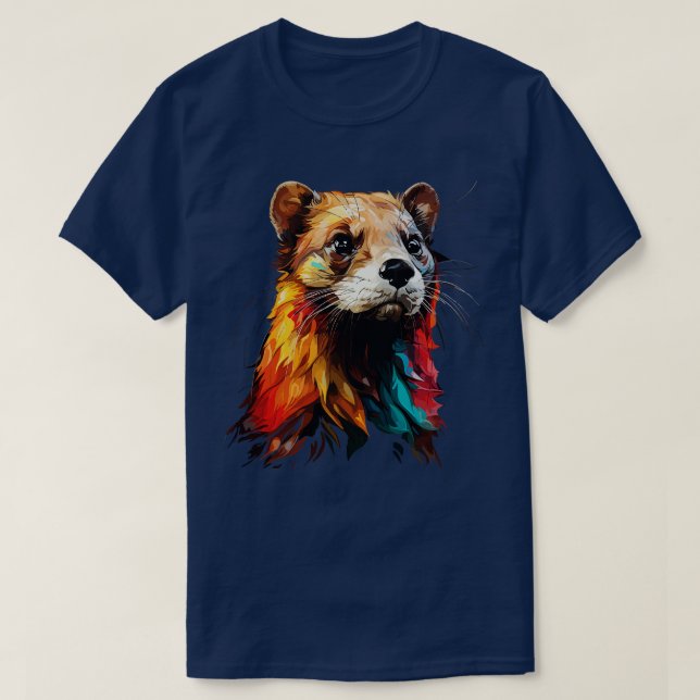 Weasel Rainbow T-Shirt (Design Front)