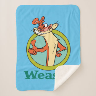 Weasel Thumbs Up Character Graphic Sherpa Blanket