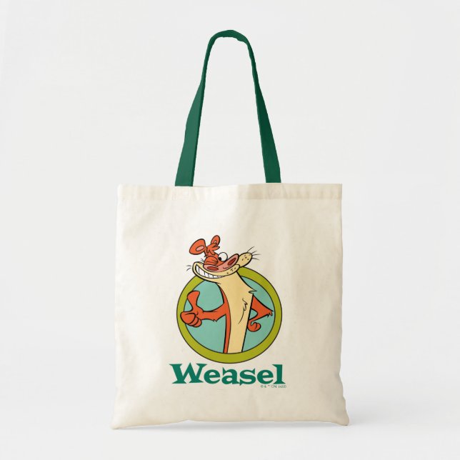 Weasel Thumbs Up Character Graphic Tote Bag (Front)