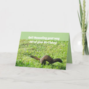 Weaseling Out Birthday Card