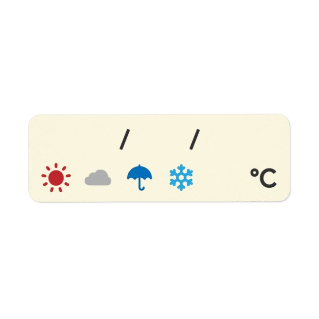 Weather and Date Labels 天気＆日付シール ラベル (Front)