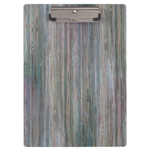 Weather-beaten Bamboo Wood Grain Look Clipboard