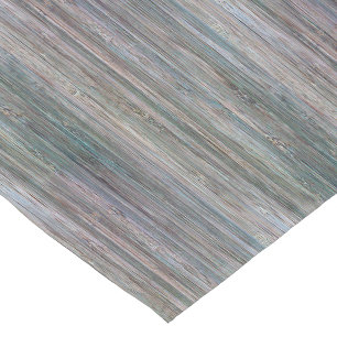 Weather-beaten Bamboo Wood Grain Look Short Table Runner