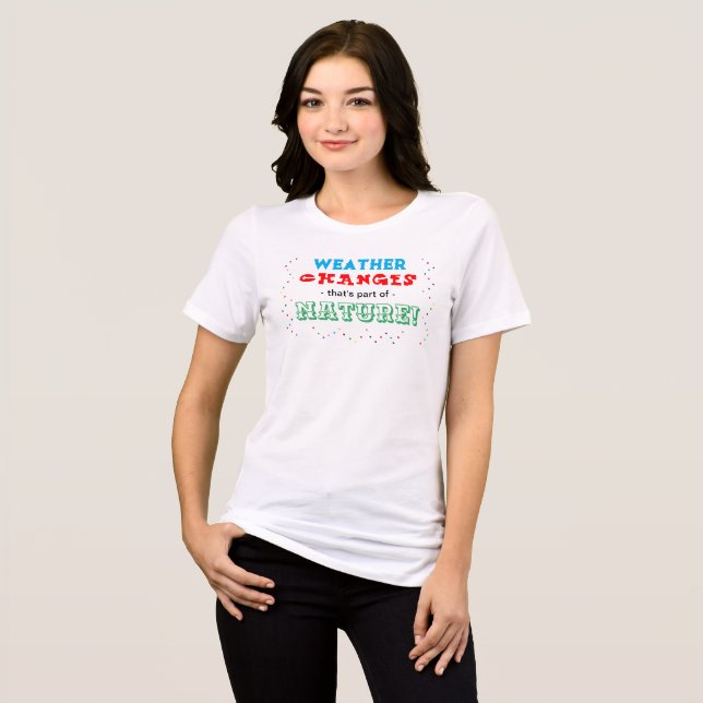 Weather Changes Polka Dots Tri-Blend Shirt (Front Full)