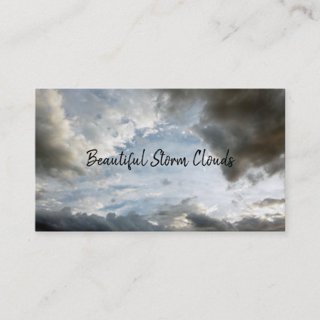 Weather Clouds Stormy Sky Heavenly Cloudscape Business Card (Front)