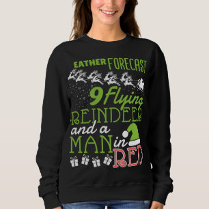 Weather Forecast Christmas Reindeer - Xmas Meteoro Sweatshirt