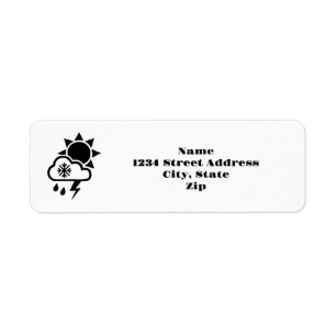 Weather Symbols Return Address Labels