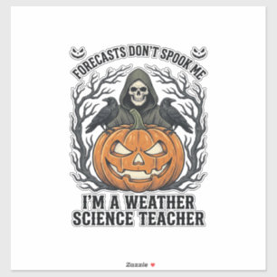 Weather Teacher Halloween Spooky Reaper Pumpkin De