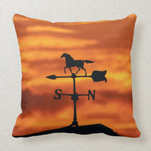 Weather Vane at Sunset Cushion
