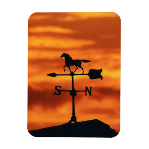 Weather Vane at Sunset Magnet