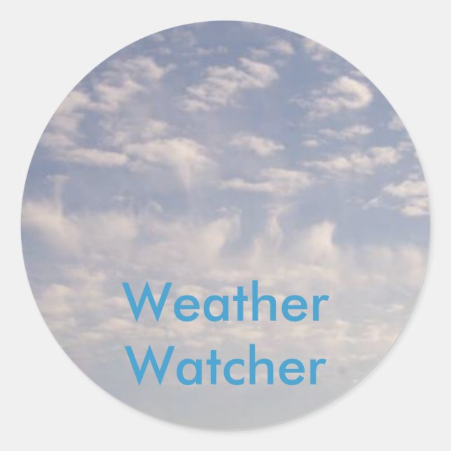 Weather Watcher Classic Round Sticker (Front)