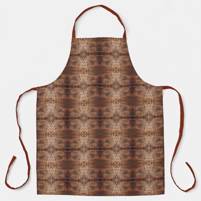 Weathered Aged Wood Photo Closeup Pattern Design Apron (Front)