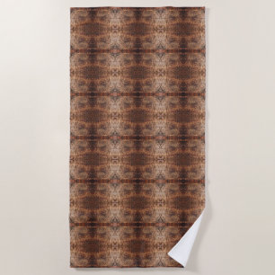 Weathered Aged Wood Photo Closeup Pattern Design Beach Towel