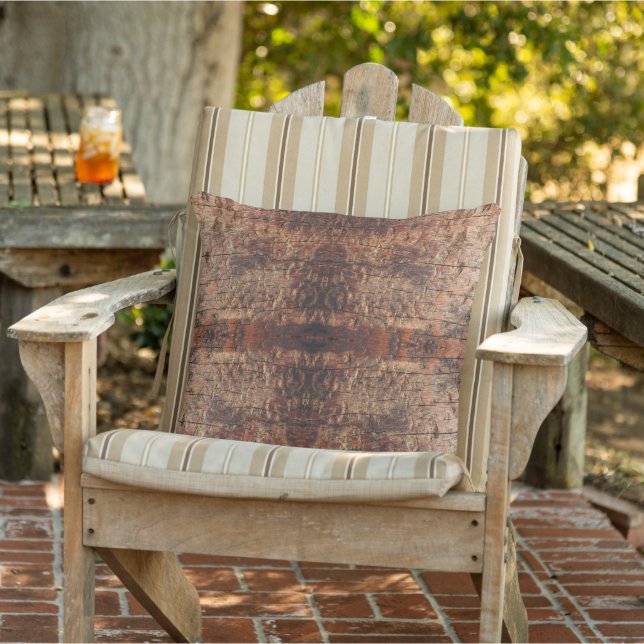 Weathered Aged Wood Photo Closeup Pattern Design Cushion (Chair)