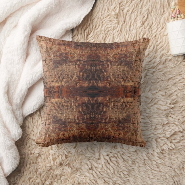 Weathered Aged Wood Photo Closeup Pattern Design Cushion (Blanket)