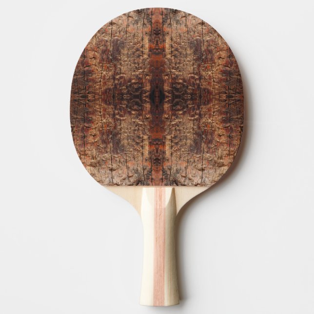 Weathered Aged Wood Photo Closeup Pattern Design Ping Pong Paddle (Front)