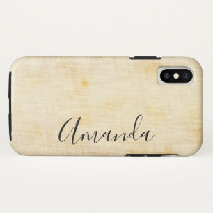 Weathered Background Script Text iPhone X Case