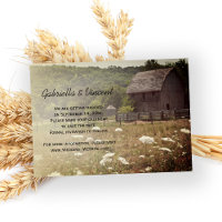 Weathered Barn Country Farm Wedding Save the Date