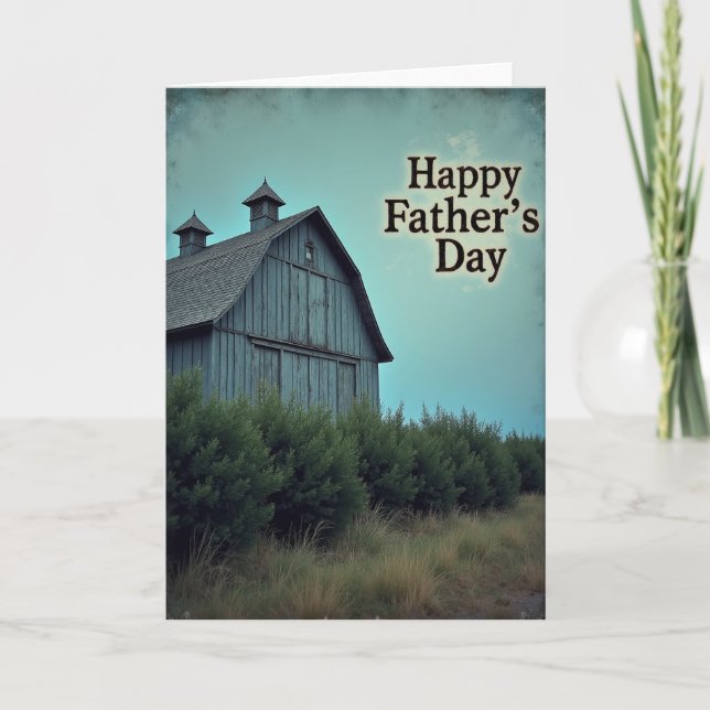 Weathered Barn Fathers Day Card (Front)