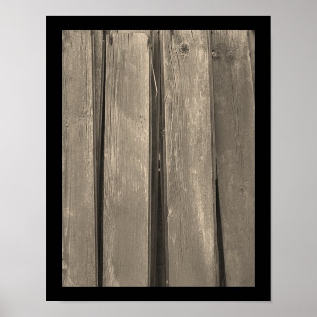 Weathered Barn Wood Poster (Front)