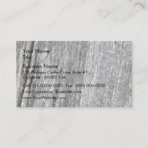 Weathered barn wood with nail business card