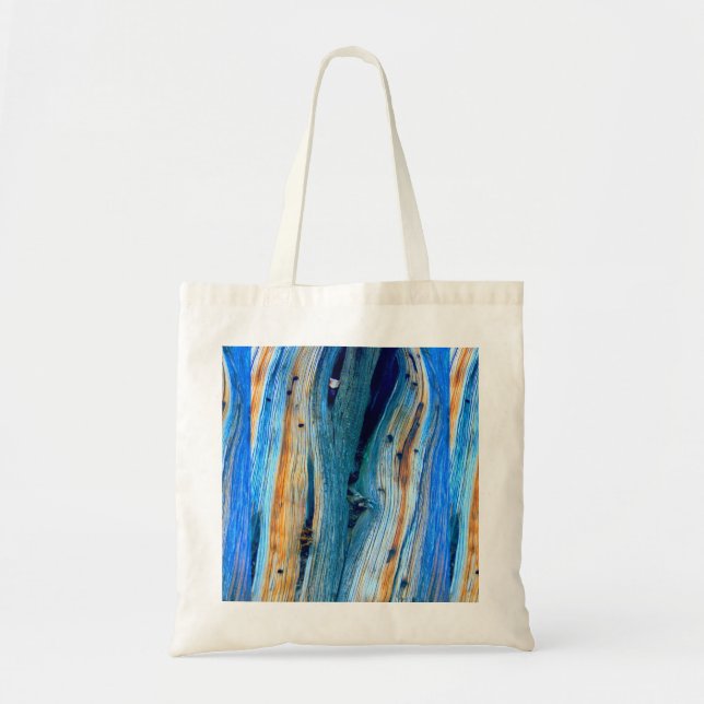 weathered blue barn board tote bag (Front)