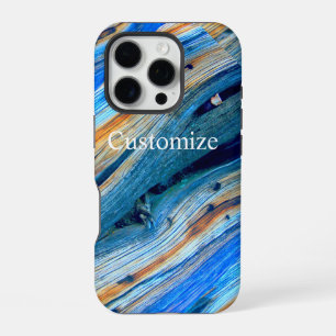 weathered blue barn boards iPhone 16 pro case